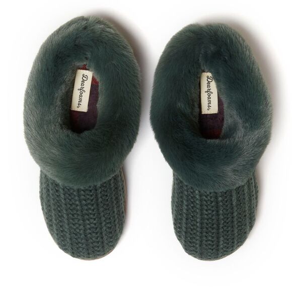 Dearfoams Women's Hannah Festive Knit Clog House Shoe Slipper - Picture 5 of 7